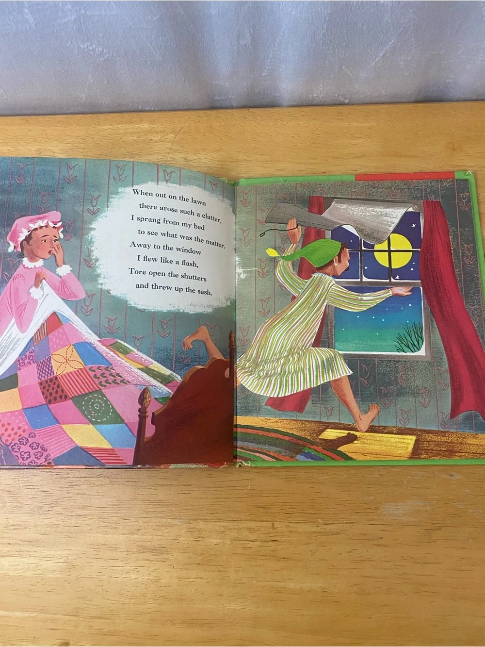 Vintage 1955 The Night Before Christmas Holiday Book